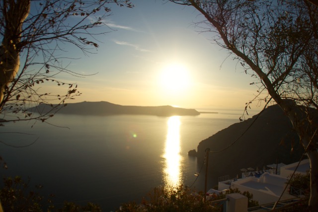 Santorini at sundown